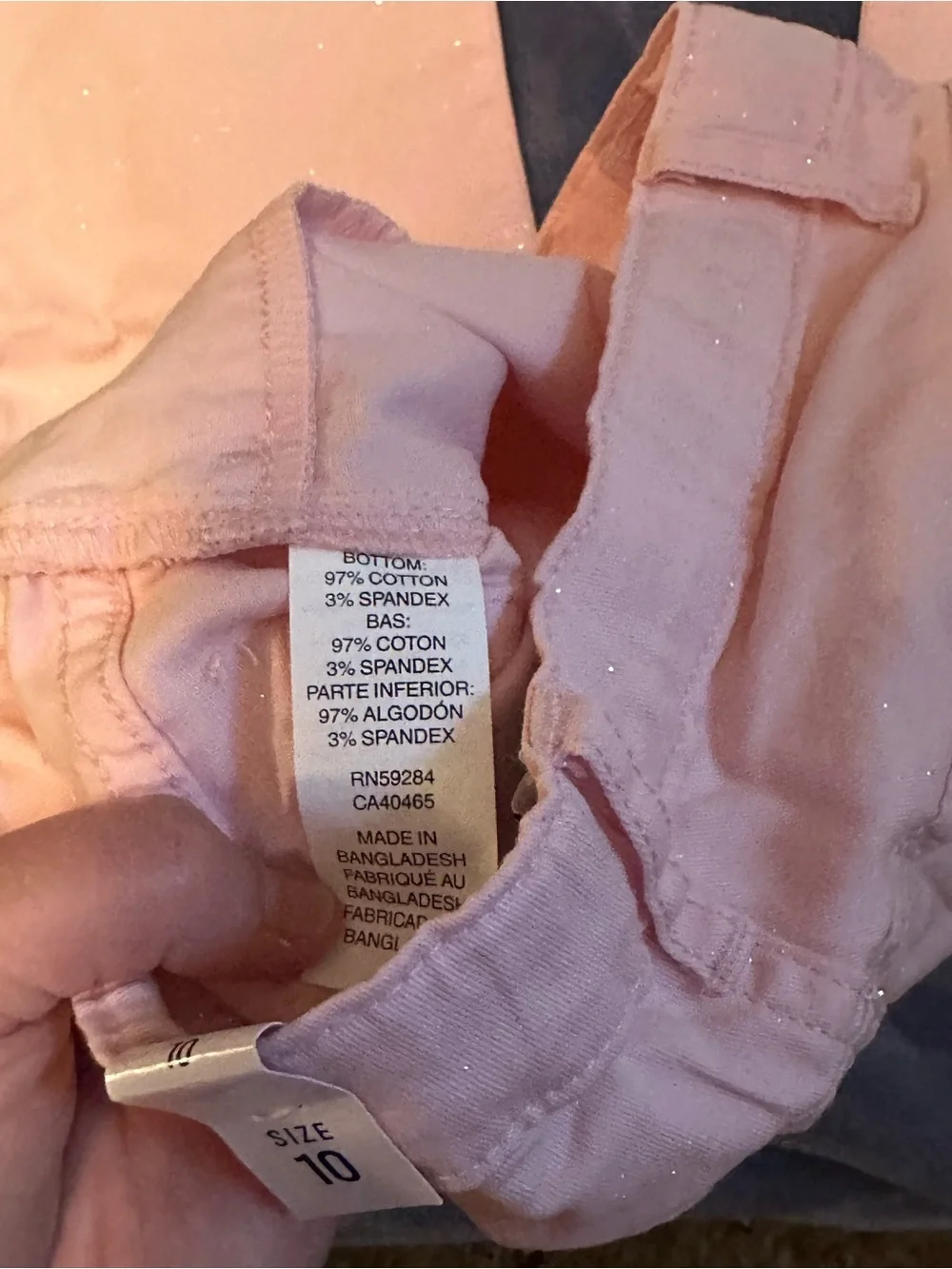 The Children's Place Girls' Size 10 Pink Sparkle Jeans